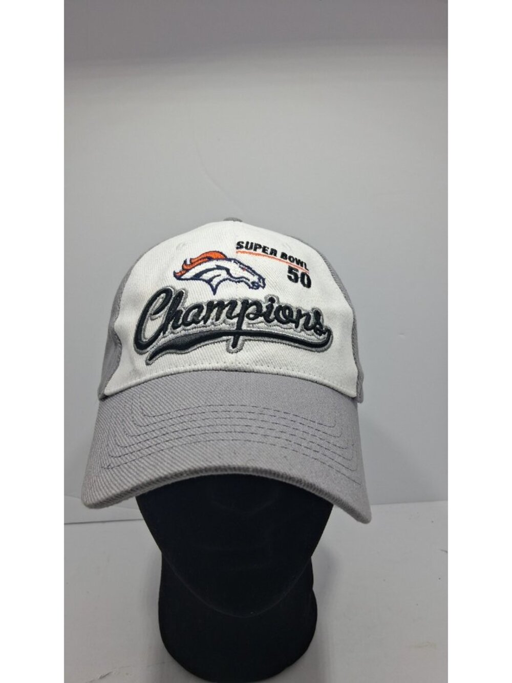 Denver Broncos Super Bowl 50 Champions Blue Adjustable NFL Hat Fan Fav